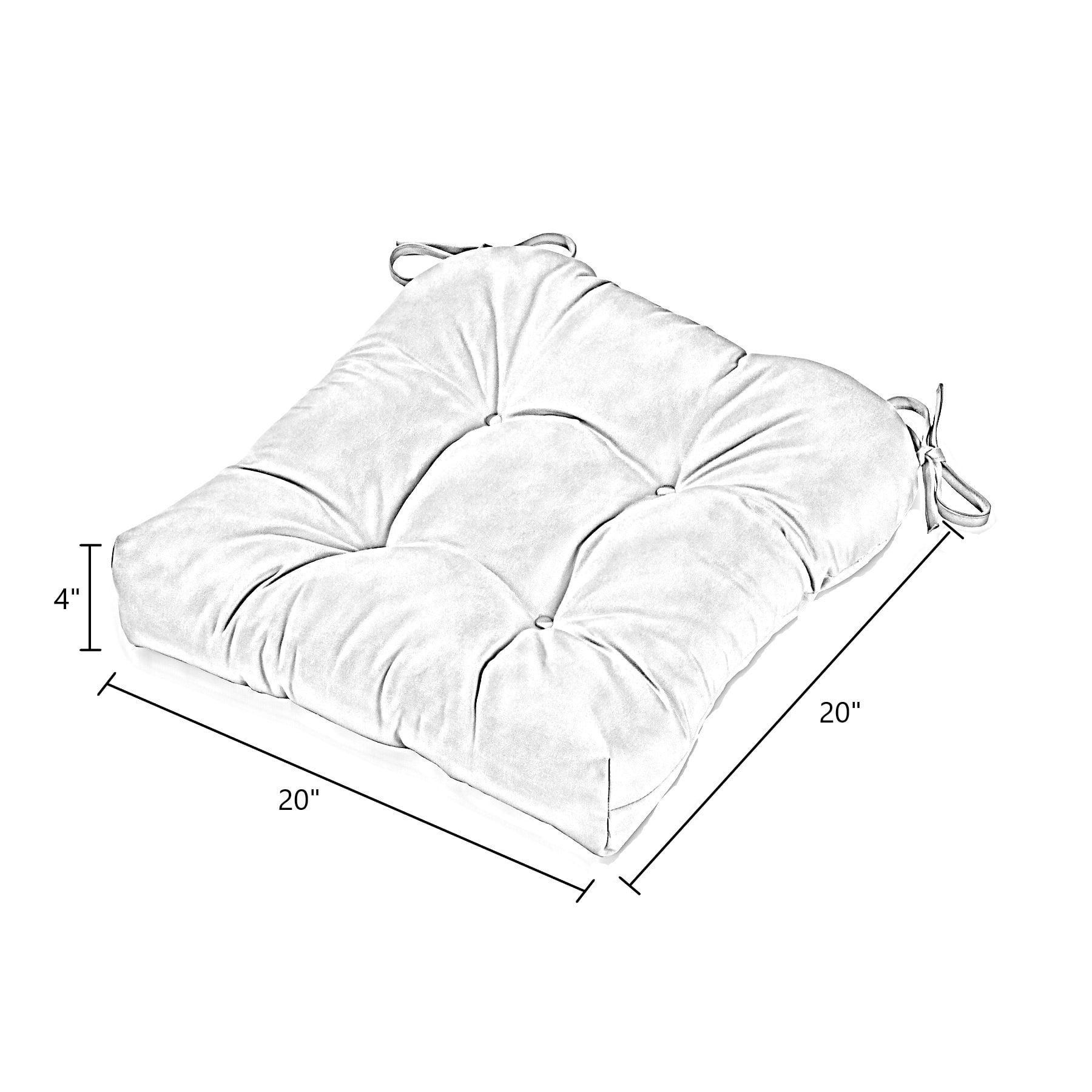 Greendale Home Fashions Tufted Outdoor 20'' x 20'' Seat Cushion, Rust