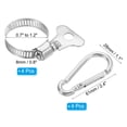 thumbnail image 2 of Uxcell Adjustable Flagpole Clips 0.7-1.2 Inch, Stainless Steel Flag Pole Clip Bracket Flagpole Rings with Hooks 4 Pcs, 2 of 7
