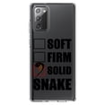 thumbnail image 1 of DistinctInk Clear Shockproof Hybrid Case for Samsung Galaxy Note 20 (6.7" Screen) - TPU Bumper Acrylic Back Tempered Glass Screen Protector - Soft Firm Solid Snake, 1 of 3