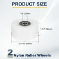 thumbnail image 2 of 2 Pack Nylon Roller Wheel with Bearings, 1/2"x2-11/16"x1-1/4" Nylon Pulley, 2 of 5