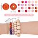 thumbnail image 2 of Cuentas de vidrio de 8 mm para hacer joyas, 552 piezas, 24 cuentas redondas rojas de color, cuentas espaciadoras sueltas para principiantes, 2 of 6