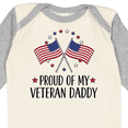 thumbnail image 4 of Inktastic Military Veteran Daddy Proud Son Daughter Boys or Girls Long Sleeve Baby Bodysuit, 4 of 5