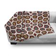 thumbnail image 3 of Abstract Soft Flannel Fleece Throw Blanket, Dots Circles Entangled Lines Curvy Wavy Retro Style Mixed Grid Like Composition, Cozy Plush for Indoor and Outdoor Use, 50" x 60", Multicolor, by Ambesonne, 3 of 6