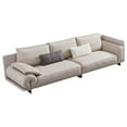 thumbnail image 2 of American Eagle Furniture 120.5" 4-Seater Modern Genuine Leather Sofa in Gray, 2 of 5