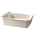thumbnail image 2 of Shower Soap Dish With Hook 2 In 1 Kitchen Strainer Colander Set Household Double Layer Drainer Vegetable Washing Bowl Multifunctional Fruits Drain Basket Organizer Drain Basket Vegetable Gray, 2 of 4