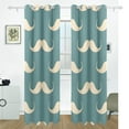 thumbnail image 2 of Beard Black Out Curtains 84 Inch Length Curtains for Sliding Glass Doors Bedroom Living Room 2 Pack, 2 of 6