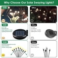 thumbnail image 3 of CTAnnie 2025 Solar Lights Outdoor Waterproof, 6 Pack Solar Garden Lights, Firefly Light Outdoor Waterproof, Twinkle Swaying Fairy Light for Yard Patio Pathway Garden Decoration (Warm White), 3 of 6