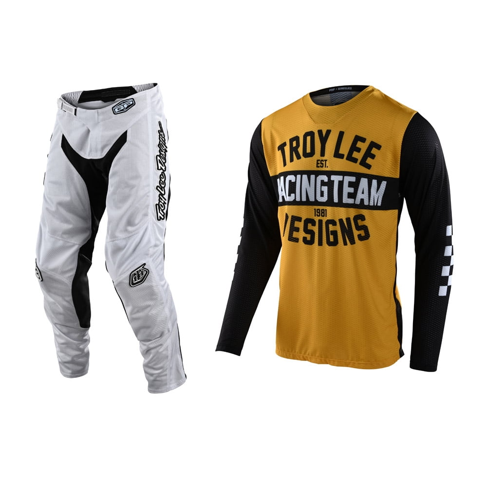 Troy Lee Designs GP Air Flexion Mens Off-Road Motorcycle Pants Black/Flo Yellow/Size 30 204015252