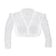 thumbnail image 3 of Gibobby arnés para mujer 1 pieza de lencería con aros para mujer, chaleco de encaje, blusa elegante para mujer, blusa negra, blusa de encaje para lencería de Oktoberfest(Blanco, XXXL), 3 of 4