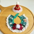 thumbnail image 5 of Festive Pet Apparel Christmas Hat Scarf Combo for Small Medium Dogs Cats Holiday Costume, 5 of 8