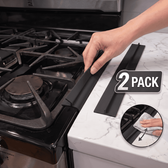 XiYing Stove Gap Cover, Heat Resistant Silicone Filler Strip for Kitchen, Seals Countertop Gaps, Easy To Clean, 21 Inch, 2-Pack