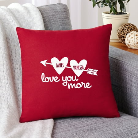 Personalized Love You More Throw Pillow Walmart Com