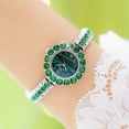 thumbnail image 5 of BS New Watch Women's Simple Elegant Ins Style Mild Luxury Retro Malachite Texture Small Green Watch, 5 of 7