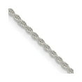 thumbnail image 3 of Sterling Silver 1.5mm Solid Rope Chain Anklet Size 10, 3 of 4