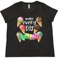 thumbnail image 3 of Inktastic Make Every Day Summer Ice Cream Cones Women's Plus Size T-Shirt, 3 of 5
