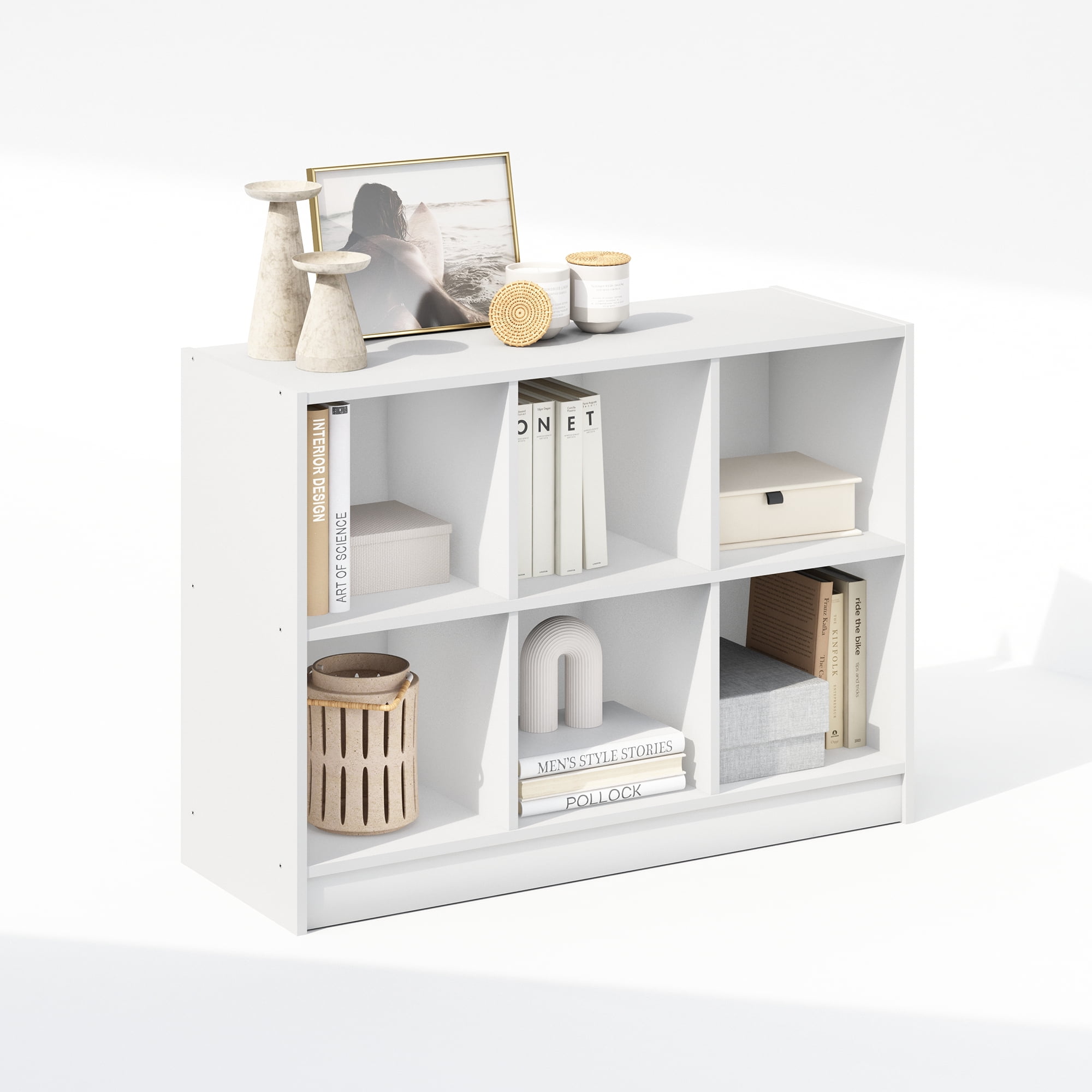 Furinno Basic 3x2 Cube Organizer Shelf Storage, Bookcase, White