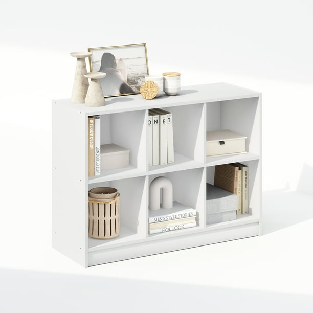 Furinno Basic 3x2 Cube Organizer Shelf Storage, Bookcase, White