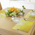 thumbnail image 4 of Ambesonne Yellow Place Mats Set of 4, Modern Circular Mosaic, Standard Size, Yellow, 4 of 6