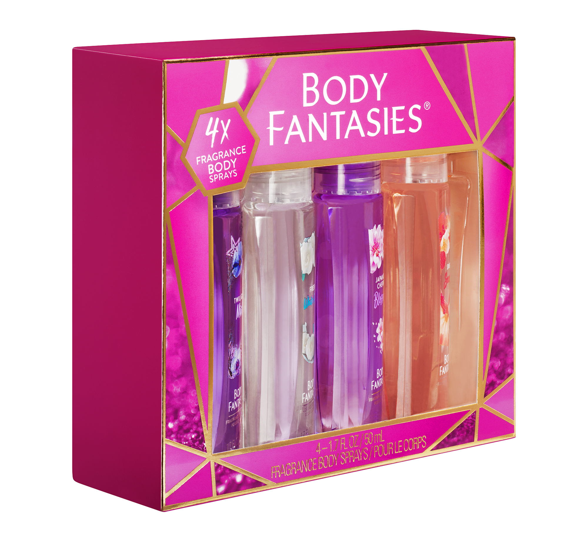 Body Fantasies Signature Fragrance Body Spray Gift Set for Women, 1.7 fl oz, 4 Count - image 3 of 6