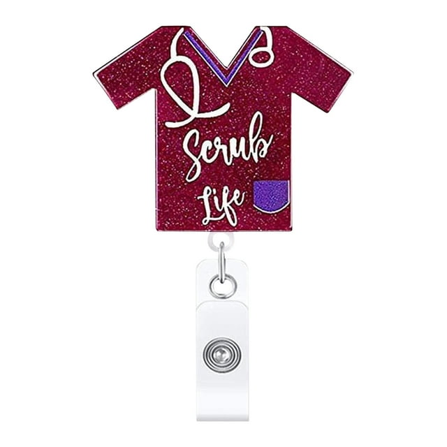 Less Than 5 Business Card Holder ID Badge Holder Retractable Badge Reel with Clip Decorative Badge Clip for ID Card Holders Office Worker Doctor Teachers Students