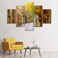 thumbnail image 2 of TISHIRON 5PCS Framed Street Theme Canvas Wall Art Set,50"x24" Town and Flower Wall Canvas Art Decor, 2 of 7