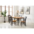 thumbnail image 2 of Bowery Hill 18" Rubberwood Dining Chair in Black/Oak (Set of 2), 2 of 12