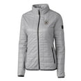 thumbnail image 2 of Women's Cutter & Buck Gray Virginia Military Institute Keydets Rainier Eco Insulated Puffer Full-Zip Jacket, 2 of 3
