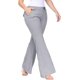 thumbnail image 3 of Pantalones elásticos de cintura baja para mujer con bolsillos Pantalones de vestir de pierna acampanada Pantalones pequeños para trabajo de oficina BusinessGrayLarge, 3 of 5
