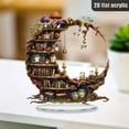 thumbnail image 2 of Eid Decorations for Home Moon Bookshelf Desktop Decoration Acrylic Ramadan Decorations 7X8 Inch 2D Flat Acrylic Desktop Home Living Room Decoration Ornament, 2 of 5