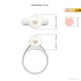 thumbnail image 6 of ANGARA Solitaire Freshwater Cultured Pearl Dome Ring in 14K White Gold for Women | June Birthstone, Birthday, Anniversary, Jewelry Gift for Women | Pearl Ring, 6 of 10