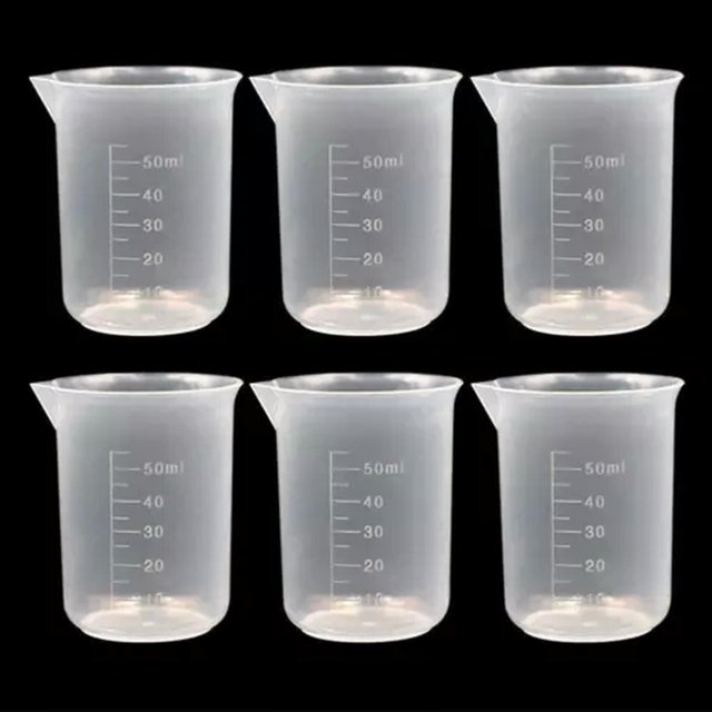 TUMALL - Vaso medidor pequeño de 25-500 ml, transparente, para cocina, de plástico, C2W0-150 ml
