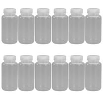12 Pcs of 8.5 fl oz / 250 ml PP Plastic Reagent Bottles, Transparent Wide Mouth Sample Bottles with Caps, Leak-proof, Heat-resistant for Laboratory and Household Use
