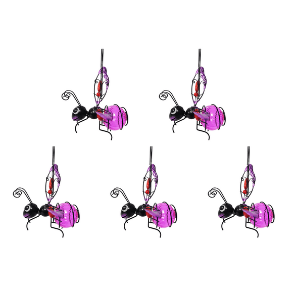 Peggybuy Solar Outdoor Insect Lamp Hanging Bug Lights for Outside Lawn Decor (Purple)