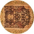 thumbnail image 1 of Ahgly Company Indoor Round Animal Orange Traditional Area Rugs, 5' Round, 1 of 1