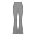 thumbnail image 5 of Cethrio Girls Flare Leggings, Dance Athletic Elastic Waist Stretch Flare Pants Gray Size 12-13 T, 5 of 7