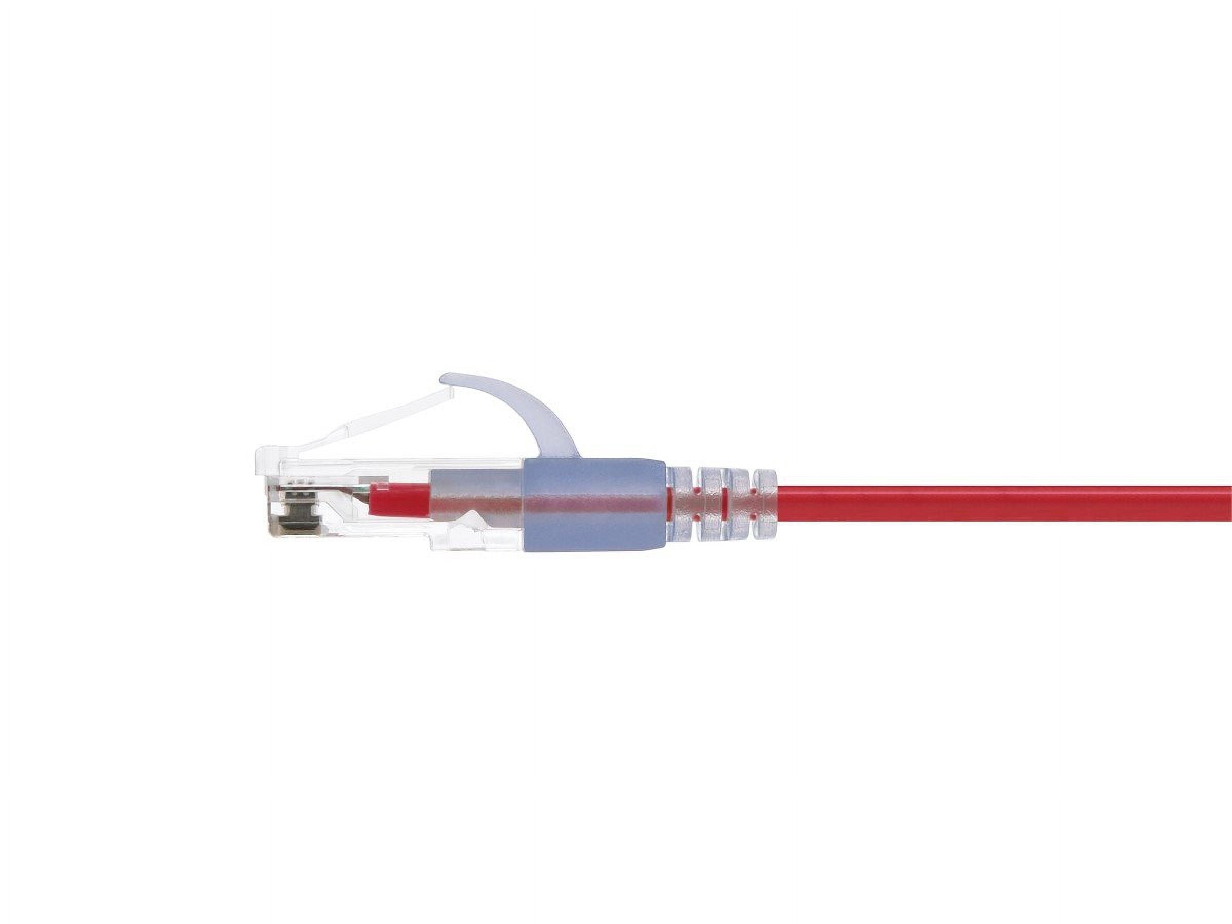 Monoprice Cat6A Ethernet Patch Cable - 7 Feet - Red (10 Pack) Snagless RJ45 550Mhz UTP Pure Bare Copper Wire 10G 30AWG - SlimRun Series