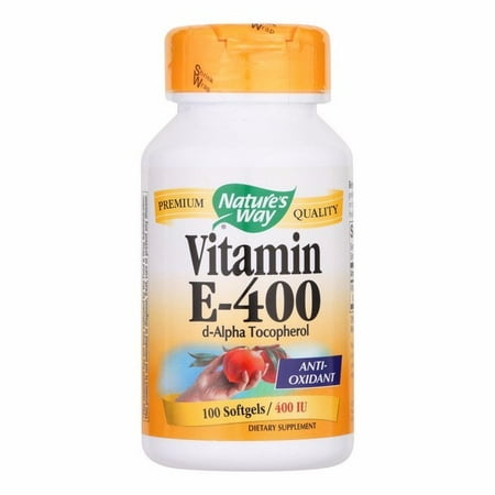 - Natures Way Vitamin E - 400 Iu - D-alpha Tocopherol- 100 Softgels