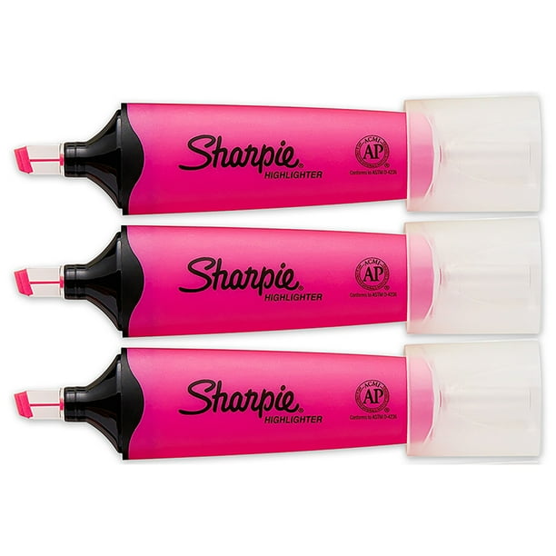 Sharpie Clear View Tank Highlighter, Chisel Tip, Smear Guard Ink, Pink
