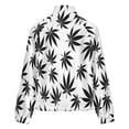 thumbnail image 6 of Jackets for Women Winter Coat Jackets Flannel Stand Collar Jacket(Weed Pattern,Size:S-4XL), 6 of 7