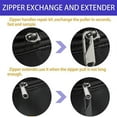 thumbnail image 3 of Removable Pull Tab Zipper Head, Universal Fit Metal Zipper Lock Head, Tool-Free Installation For Easy Zipper Replacement On Clothes Bags Luggage Jackets Backpacks Boots, Size 5, 3 of 6