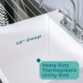 thumbnail image 6 of Tehila White Freestanding Floor Mount Utility Sink Kit with Chrome Finish Faucet for Laundry Room, 6 of 9