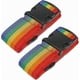 thumbnail image 1 of Adjustable Luggage Straps for Travel, Heavy Duty Packing Belts, 2 Pack Rainbow Suitcase Accessories, 1 of 5