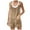 Khaki, variant on JINMGG Shorts for Women Clearance $5 Women's Summer Button Cotton and Pocket Suspender Shorts Jumpsuit Strap Pants Navy XXXL