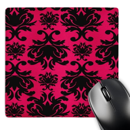 3dRose  Ornate Large Black and Raspberry Pink Damask Pattern  MousePad price history on PriceWatchPro