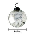 thumbnail image 5 of Serene Spaces Living Crackle Glazed, Scalloped & Diamond Silver Mercury Glass Ornament, Set of 12, 5 of 6