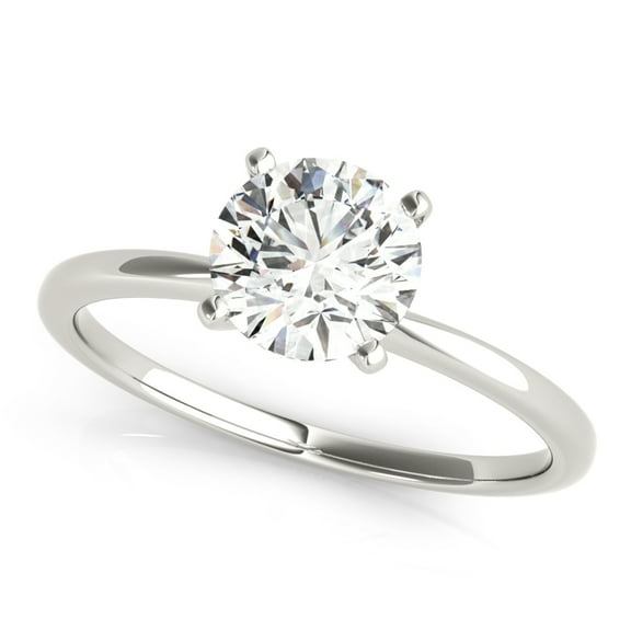 0.5ct Round Diamond Solitaire Engagement ring in 14k White Gold