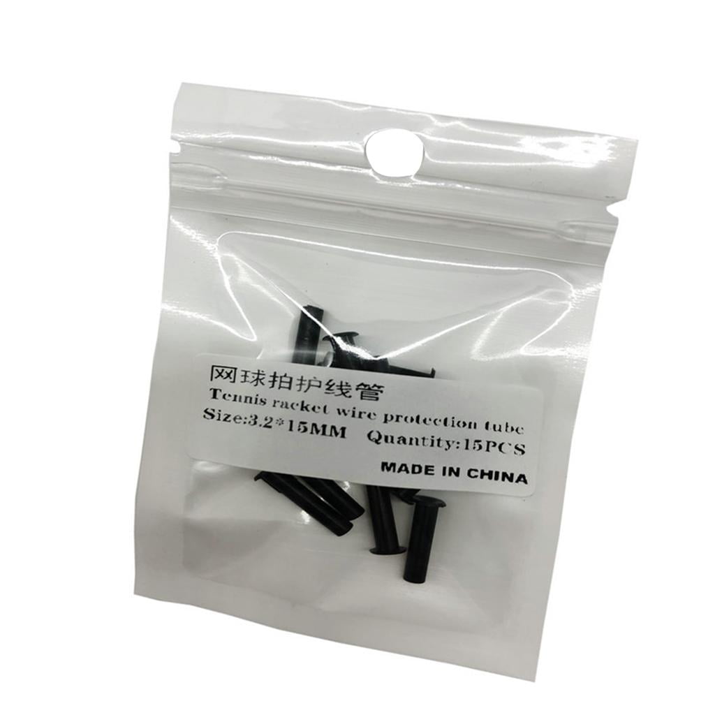 Axioma 3x 15pcs Tennis Racket Grommets, Universal Racquet Eyelets, Black String Tubes
