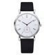 thumbnail image 1 of Reloj de pulsera de cuarzo con número de reloj de pulsera de cuero de PU para hombre informal simple (blanco negro), 1 of 5