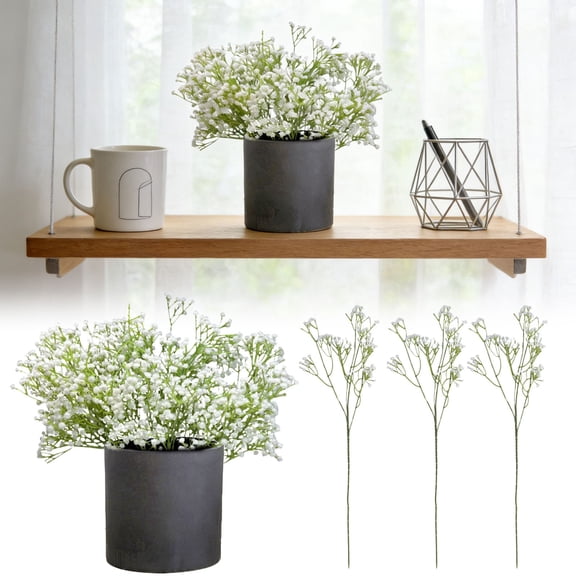 Artificial Gypsophila Bouquet (1 Bunch) – Realistic Baby’s Breath for Vase Arrangement, Wedding & Year-Round Home Decor