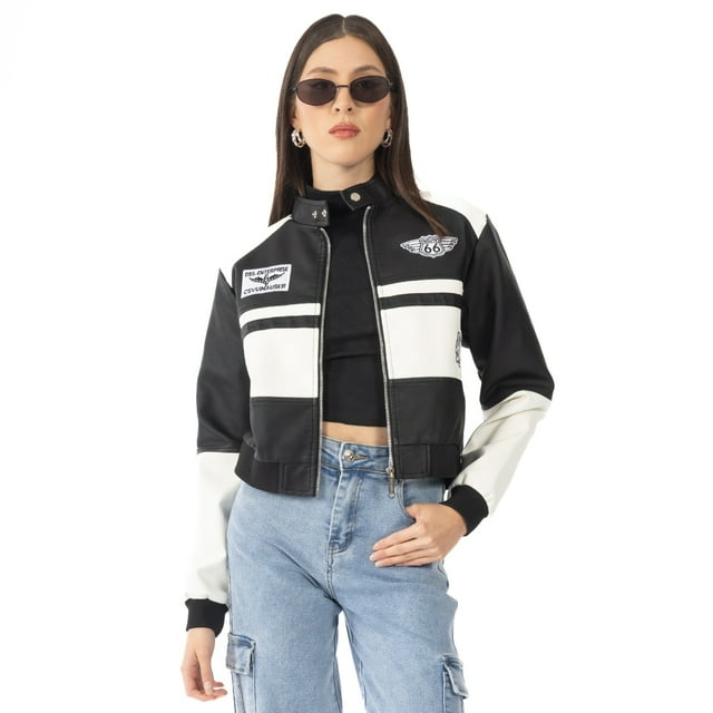 Chamarra Quarry Slim fit Parches Racing Para Mujer